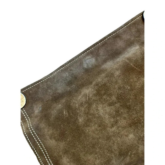 Fossil Women's Brown Leather Suede Croc Embossed Hobo Handbag‎ - Picture 7 of 10